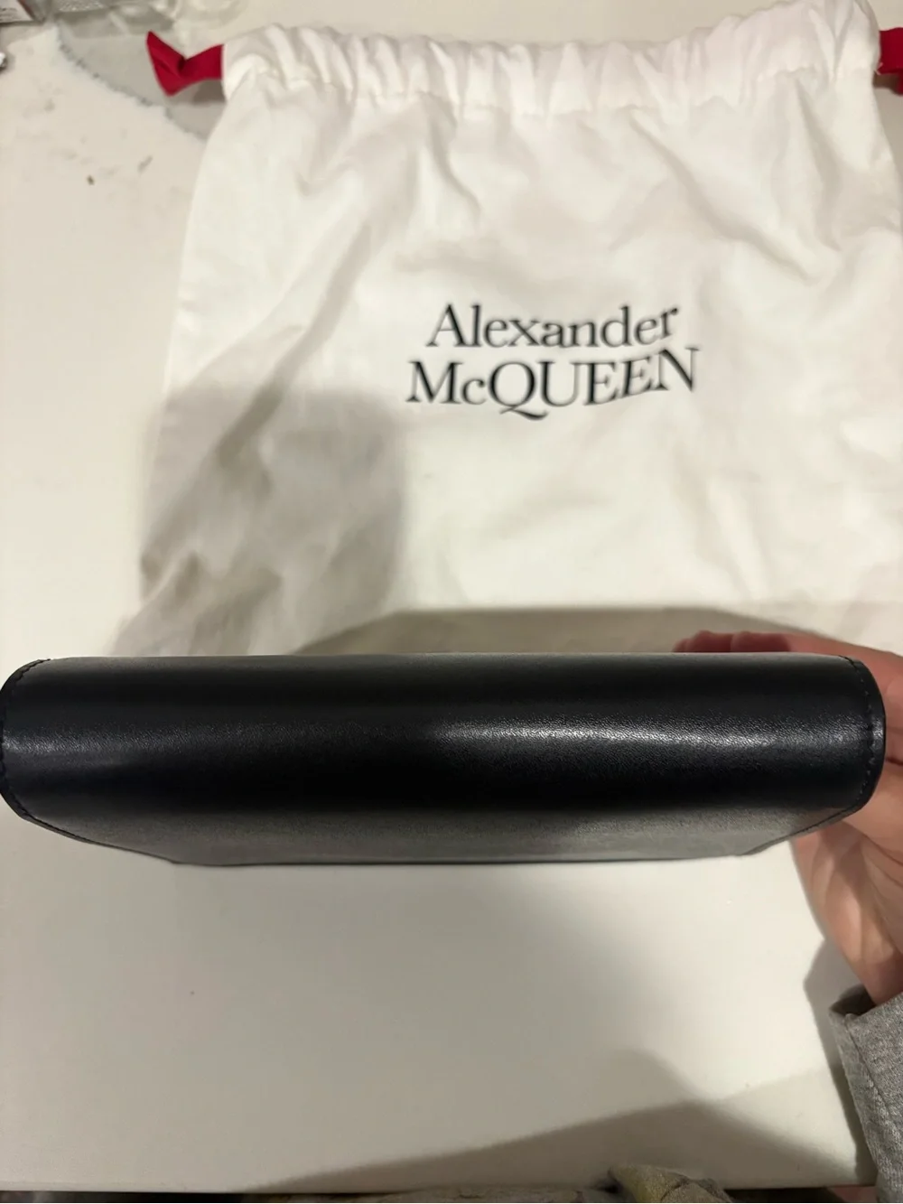 Alexander McQueen Black Leather Skull-Emblem Wallet